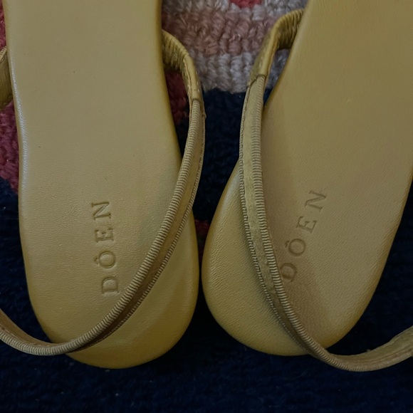 Doen Renata Slingback in Marigold Satin - Picture 6 of 8